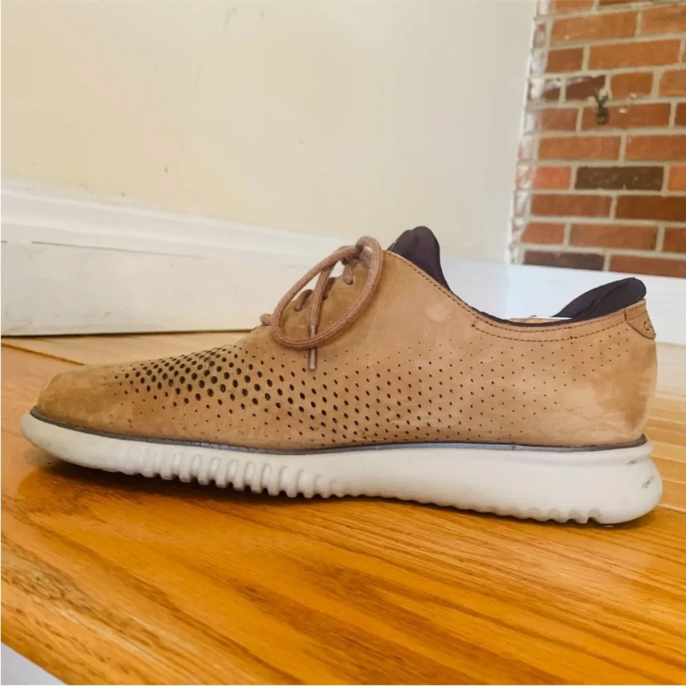 COLE Haan ZEROGRAND 2.0 Oxford Shoes Brown Nubuck Mens 9 M